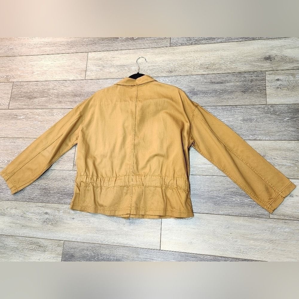 Madewell Southlake Utility Soft Yellow Women's Military Jacket Size Small - Picture 8 of 9